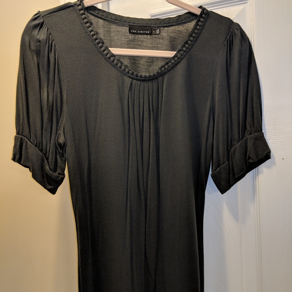 Dark gray short sleeved blouse